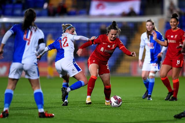 New Sheffield United striker Georgia Walters hopes regular game time for the Blades will propel her back into the Wales national side (photo by Andrew Powell/Liverpool FC via Getty Images).