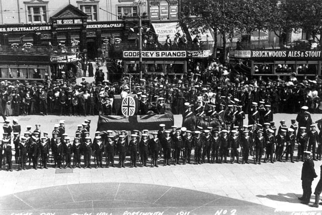 Empire Day at Town Hall Square in 1911