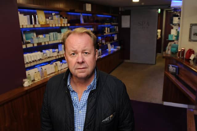 Spa 1877 in Sheffield city centre is on the market with a £595,000 asking price after plans for its reopening fell through. Pictured is Steve Wilkinson, who owns the long leasehold for the premises