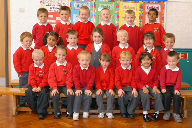 Mrs Kane's reception class was in the picture 15 years ago. Can you spot someone you know in this photo?