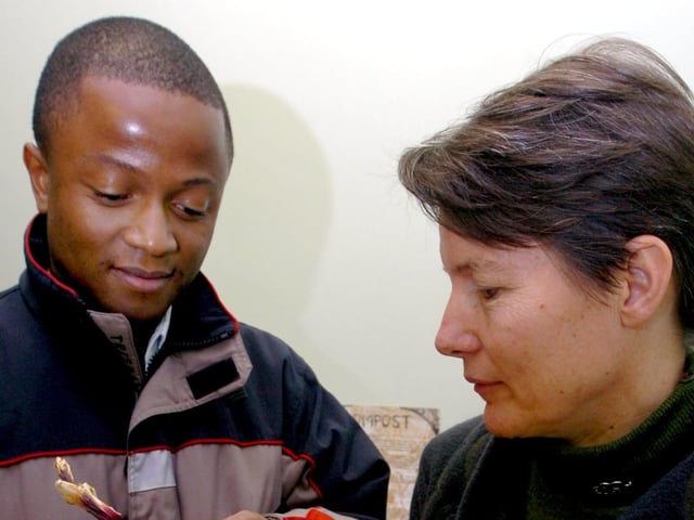 Coun Jillian Creasy with James Kazadi of SHEBEEN (Sheffield Black & Ethnic Minority Envionmental Network). Pictured at St Mary's Community Centre in 2007