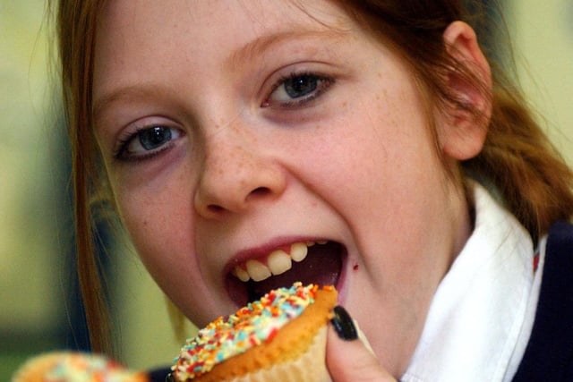 Aimee Yates from Mortimer Comprehensive School was baking cakes for Comic Relief in 2005.