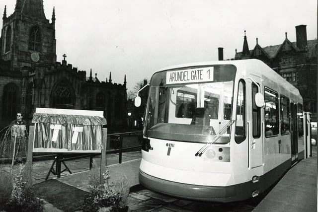 The long-awaited launch of supertram in Sheffield in December 1990