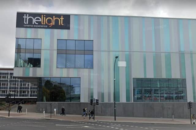 Fireworks were hurled at terrified pedestrians as they walked past the Light Cinema on Charter Row in Sheffield city centre. The incident was captured on a mobile phone and has been shared online