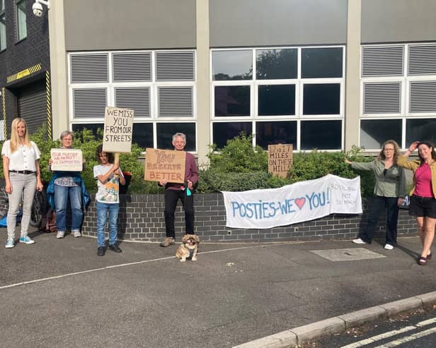 Save Our Post, Save Our Posties say they have had a weekly presence outside Sheffield South Delivery Office, Woodseats Road, since June. Now they plan a major demonstration supporting postal workers, but against perceived failings in the way Royal Mail is run, on Friday. Submitted picture
