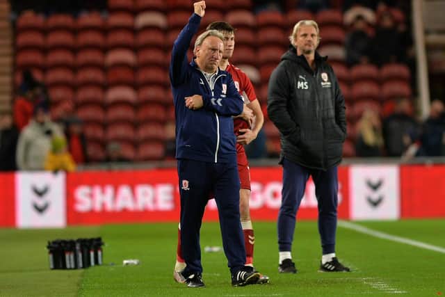 Middlesbrough manager Neil Warnock and Barnsley manager Markus Schopp at a match on October 20, 2021. Both bosses have now moved on and Neil is speaking about his career at Sheffield City Hall on September 16