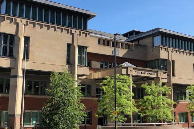 Sheffield Crown Court, pictured, heard how a spiteful man received a suspended prison sentence after he circulated nude pictures of his ex-partner.