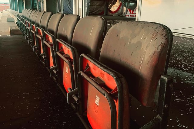 Once lined with adoring fans, these seats now sit empty