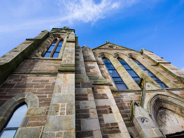 The exterior of the church.