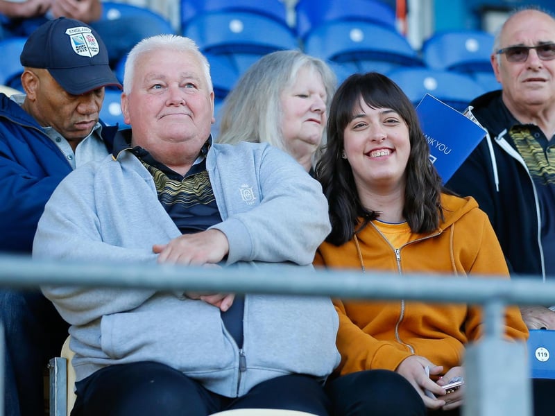 Mansfield Town fans in the stands ahead of their side's defeat to Preston North End.