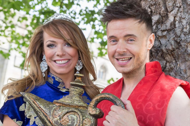 Liz McClarnon from hit-makers Atomic Kitten and Lee Brennan, lead singer with boy band  911,  lit up the stage in Aladdin at Chesterfield Pomegranate Theatre in 2016.
