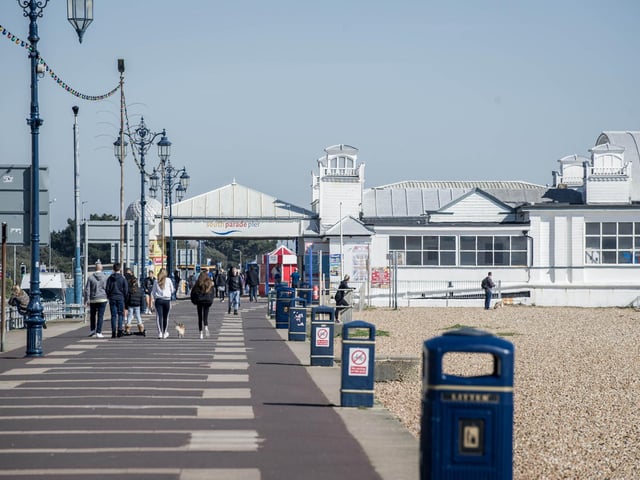 Southsea seafront was left eerily quiet as the lockdown began.