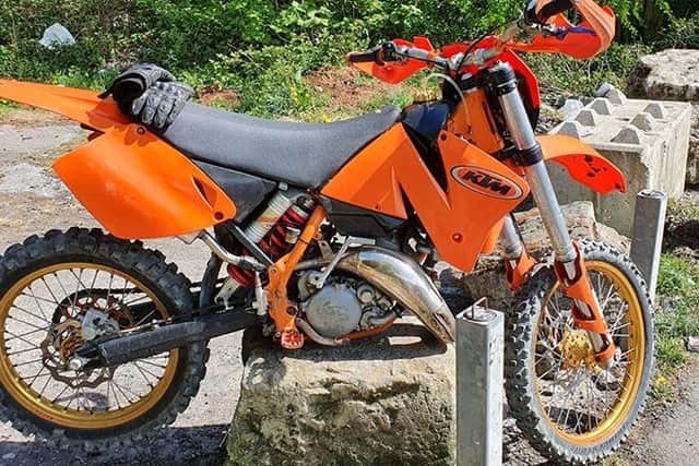 A KTM bike was seized at the back of Chapeltown park.