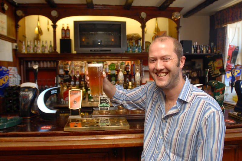 A delighted Martin Jameson has every reason to be pleased at the Jolly Sailor in 2006 after the pub was included in a new book.