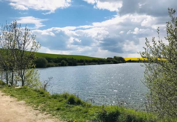 This is the beautiful Thrybergh reservoir, one of the walking trails featured in this list.