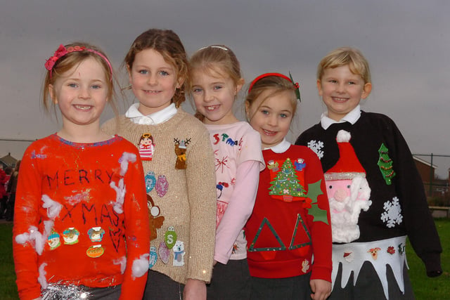 Children from Holy Trinity School in Seaton Carew wore home-made Christmas jumpers to school in 2013. Remember this?