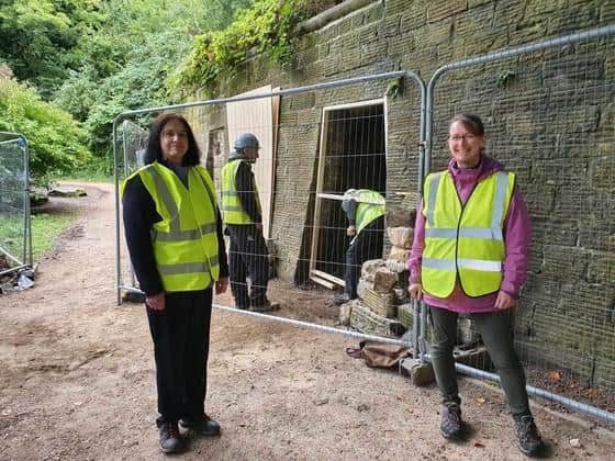 Councillor Mary Lea and Project Officer Claire Watts at Sheffield General Cemetery