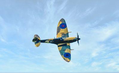 David Dukesell capturing the colours of the Spitfire perfectly