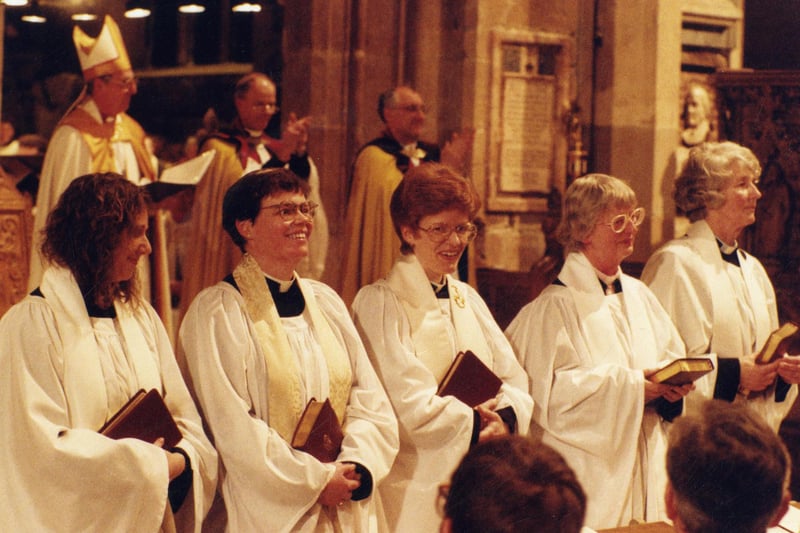 Ordination of the first Sheffield women priests, 1994 (Picture Sheffield ref no S42332)