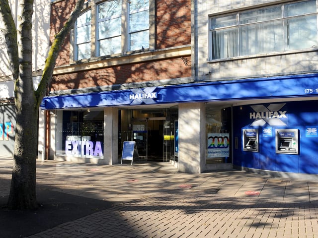 Halifax in Commercial Road, Portsmouth is open during lockdown but with the reduced hours of 9.30am to 3.30pm. Picture: Sarah Standing (051120-7697)
