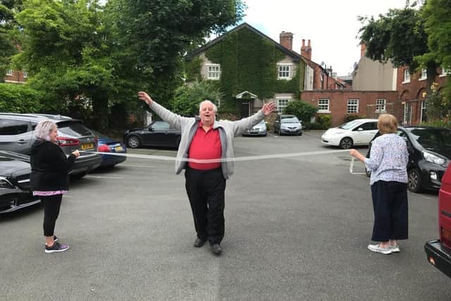 Private Terry completing his walk.