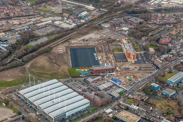 The EIS, UTC Sheffield Olympic Legacy Park, Oasis Academy Don Valley and former Adelphi theatre can be seen. 