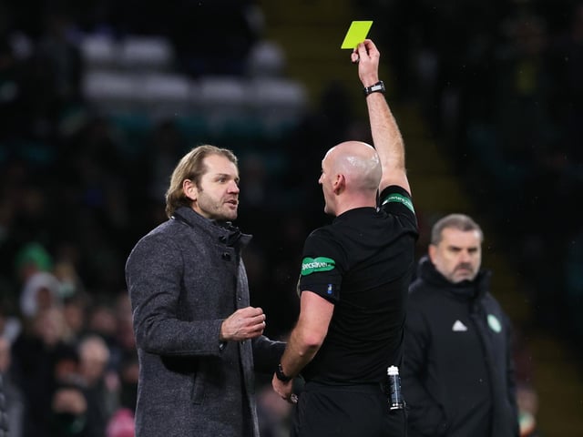 Hearts boss admitted he would “go to jail” if he said what he really thought of the officiating of his side’s 1-0 loss at Celtic. Kyogo Furuhashi appeared to be in an offside position when he netted the winner. Neilson said: “I have two emotions – frustration because we got done by a poor decision for the goal. The second one is pride in the players.” (Various)