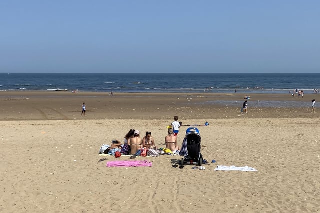 Three was plenty of room to relax on Sunderland's beaches on Wednesday.