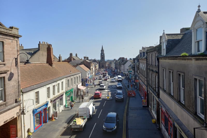 Berwick town centre was busy.