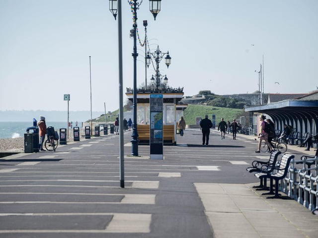 Southsea seafront was left eerily quiet as the lockdown began.