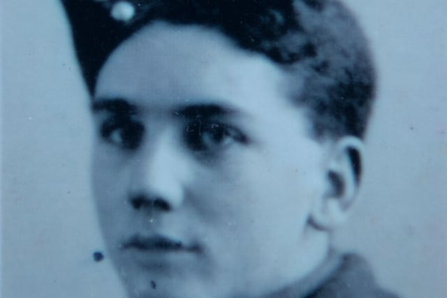 Ian Ritchie Forsyth aged 17 in this collect photograph. Ian Ritchie Forsyth from Hamilton, born 23/12/1923. He landed on the beaches 16/08/1944 and was Driver Operator, reconnaissance for armoured division.