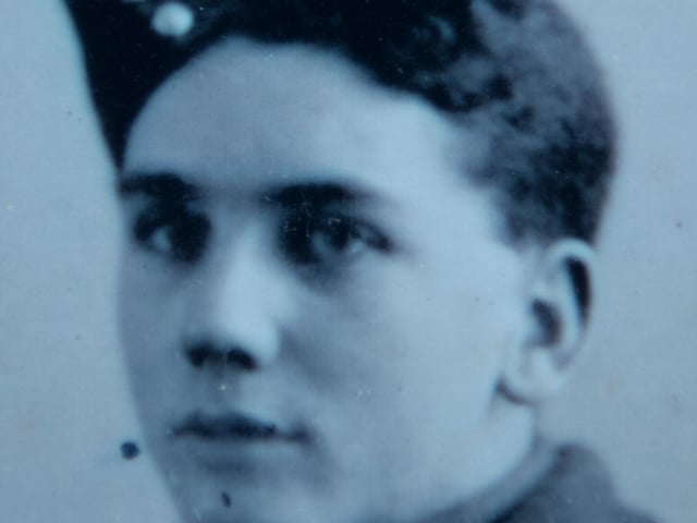 Ian Ritchie Forsyth aged 17 in this collect photograph. Ian Ritchie Forsyth from Hamilton, born 23/12/1923. He landed on the beaches 16/08/1944 and was Driver Operator, reconnaissance for armoured division.