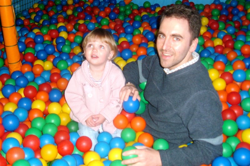 Ball pit fun at Gullivers Kingdom in 2008