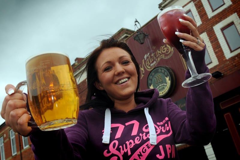 The Maltings Ale House hosted a beer, sausage and cocktail festival in 2014. Jarrow head brewer Michaela Finnegan is pictured.