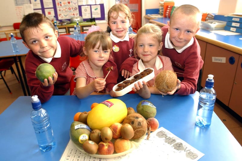 Healthy Eating Week in 2003 got plenty of support from these pupils at West View Primary School. Recognise them?