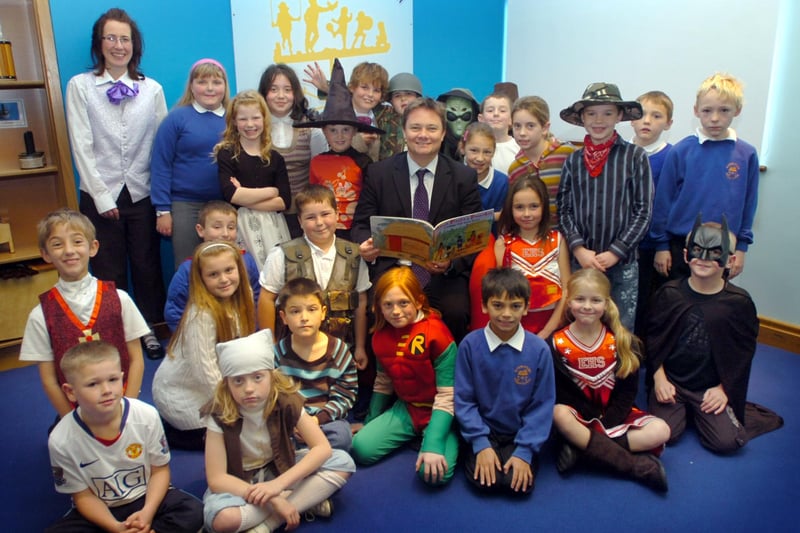 Look at the great outfits these children wore on a day of storytelling in 2008. They were joined by the then Hartlepool MP Iain Wright.