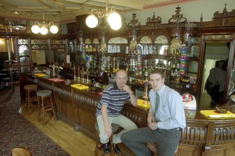 Stephen Rudd and Licencee Richard Coney at Rosies bar in June 2001. Does this bring back great memories?