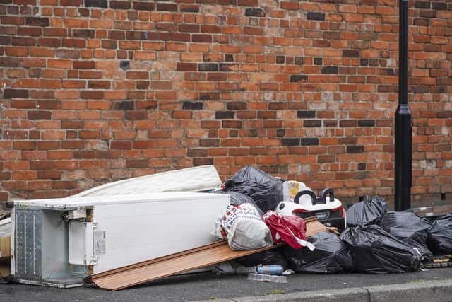 Fly tipping on Robey Street. A resident says it gets so bad that the council can clear waste away one day only for more to appear by morning. Picture Scott Merrylees