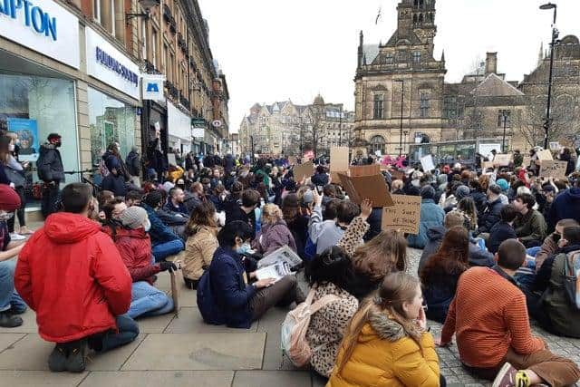 Around 1,000 people took part in a 'Kill the Bill' demonstration in Sheffield last weekend