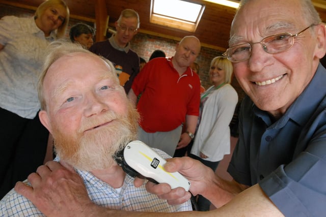 Back to 2009 and Alan Harrison was having his beard shaved off by barber Fred McDonald to raise money for a worthy Hebburn cause. Can you tell us more?