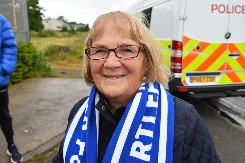 Anne Molyneux arrived at Victoria Park to cheer on her grandson, Hartlepool player Luke Molyneux. (Picture by FRANK REID)