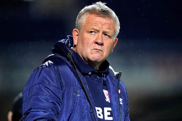 Middlesbrough boss Chris Wilder, formerly of Sheffield United, says it would be an "incredible achievement" if his side can reach the FA Cup quarter-final by beating Tottenham Hotspur: Adam Davy/PA Wire.
