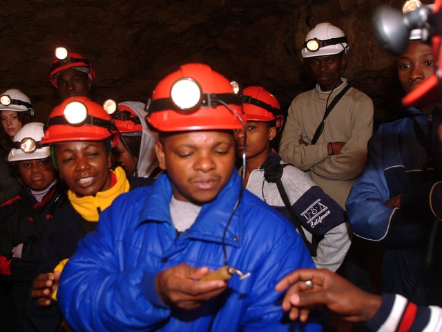 Tanzania exchange students visited Creswell Crag as part of partnership with Kiveton Youth and Community centre back in 2007