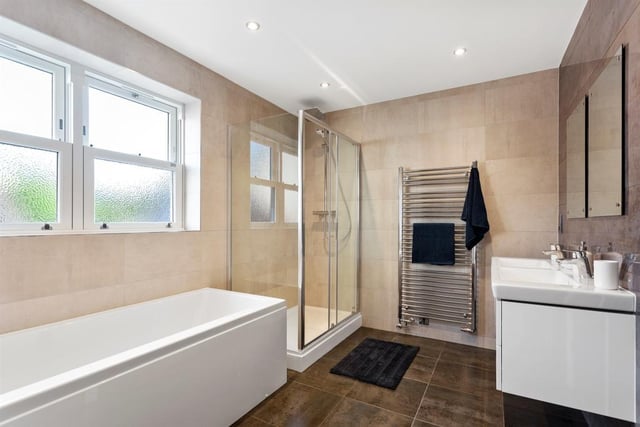 Another view of a typical bathroom. The modern design exemplifies the benefits of a brand new luxury build.