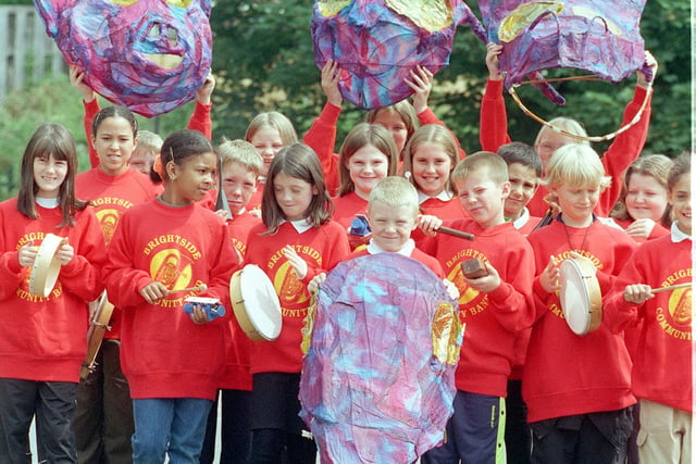 Schoolsome of the pupils in the Limpsfield School band who will be took part in the Lord Mayors Parade  in 1999