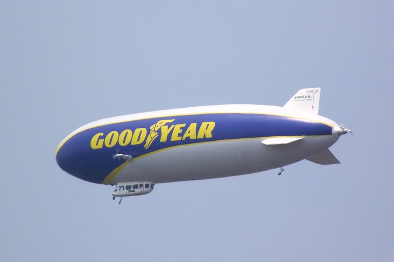 The Goodyear Blimp flying over Gosport on Thursday, July 1. Picture: Tony Weaver