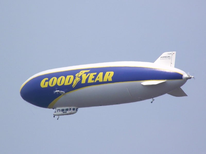 The Goodyear Blimp flying over Gosport on Thursday, July 1. Picture: Tony Weaver