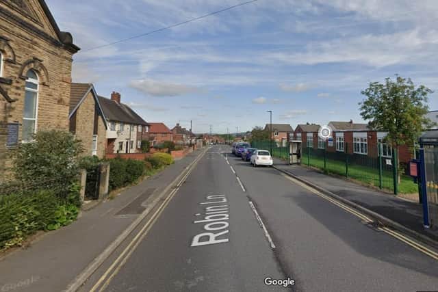A Google Maps Street View image of Robin Lane, Beighton, Sheffield, which is set to become part of a new 20mph speed limit zone
