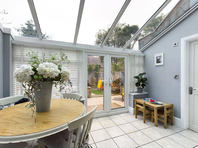 This three bedroom family home in Stride Avenue, Copnor, is on the market for offers in excess of £380,000. It is listed by Chinneck Shaw.