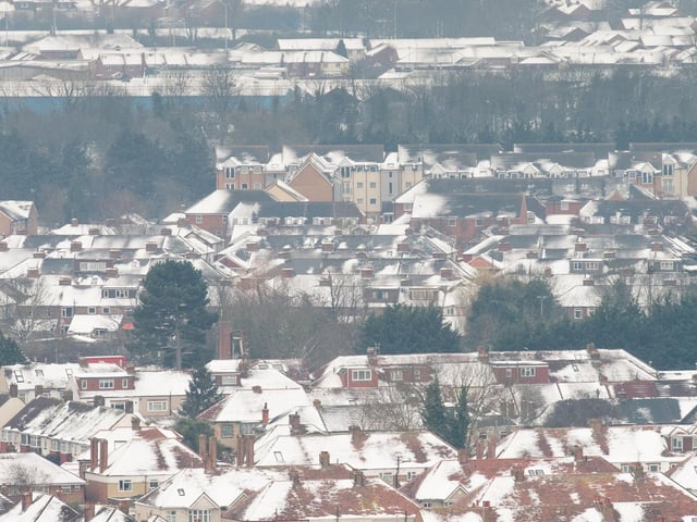 A view of snowy Portsmouth from Portsdown Hill in March 2018. Picture: Keith Woodland